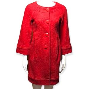 Red wool coat